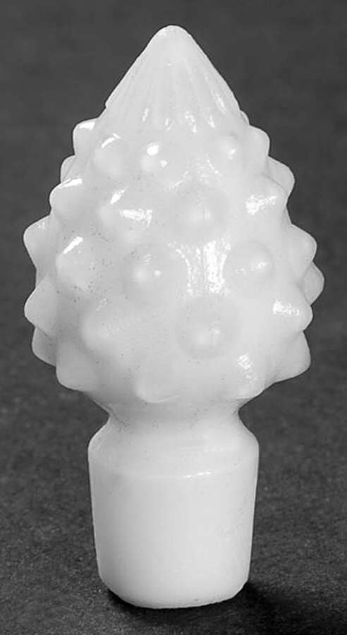 Hobnail Milk Glass Stopper for Round Perfume Bottle by Fenton-1