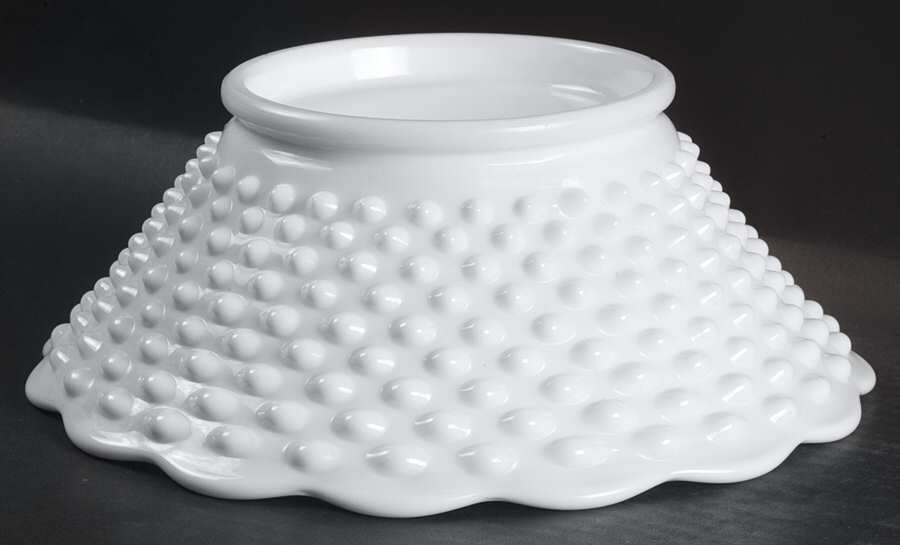 Hobnail Milk Glass #3778 Punch Bowl Base by Fenton-1