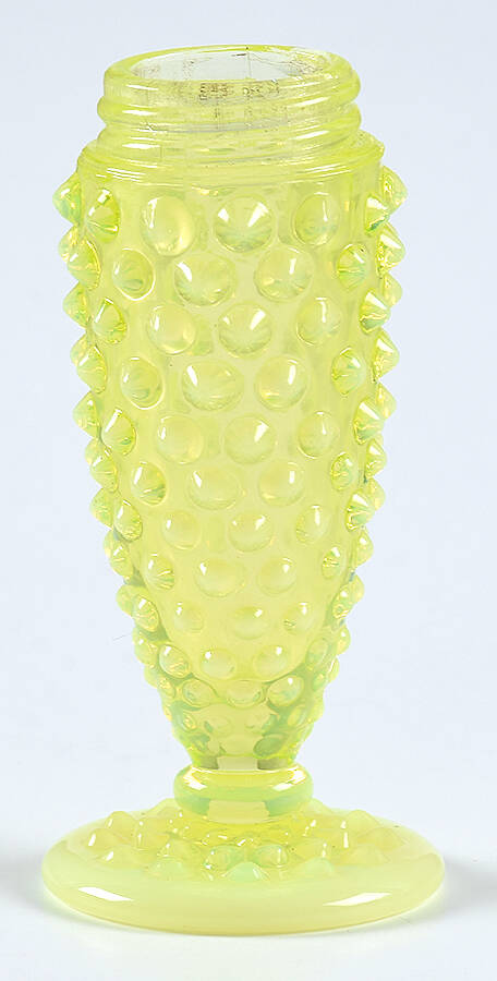 Hobnail Topaz (Opalescent) Footed Shaker No Metal Lid by Fenton-1