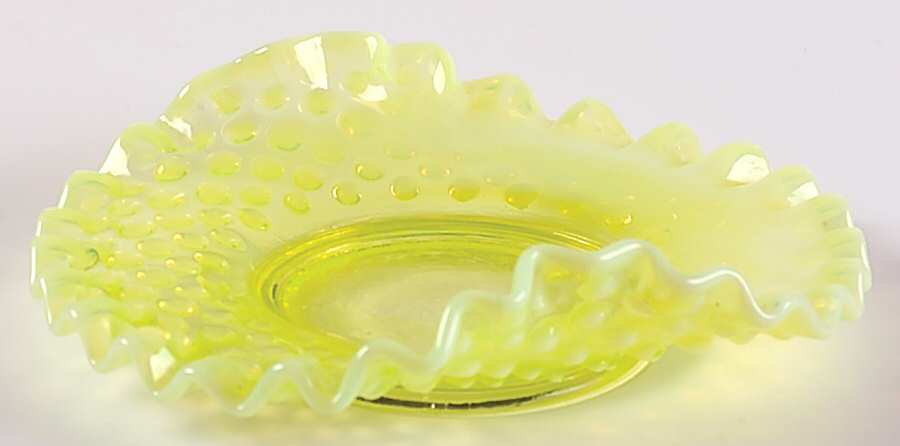 Hobnail Topaz (Opalescent) 6" Bon Bon Plate by Fenton-1