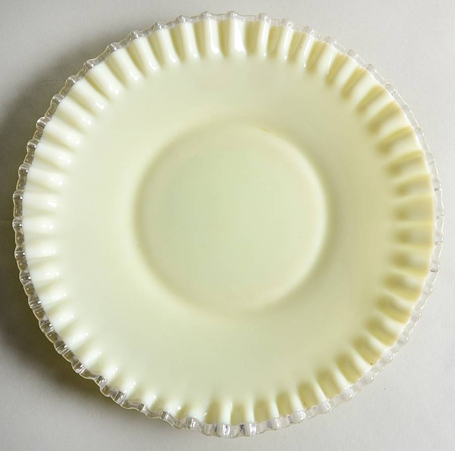 Ivory Crest Sandwich Plate by Fenton-1
