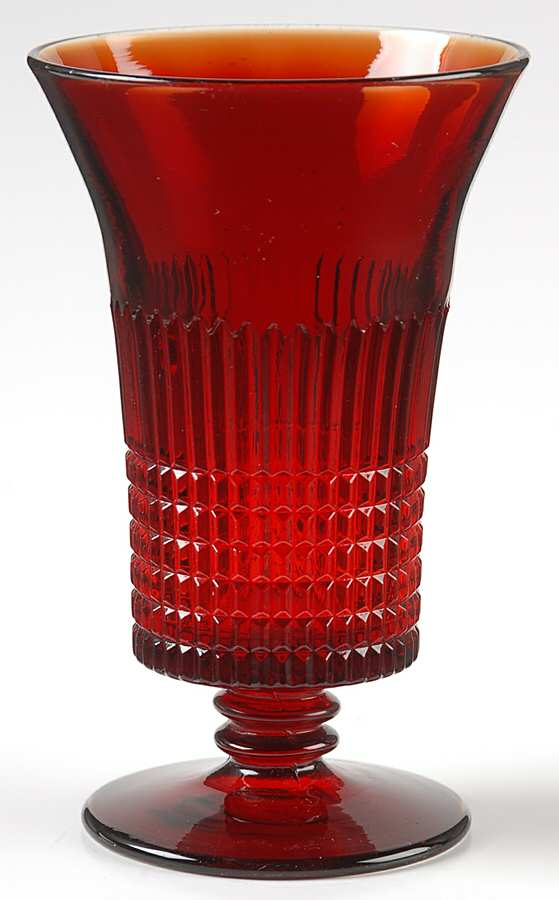 Lincoln Inn Ruby Red 6 Oz Footed Tumbler by Fenton-1