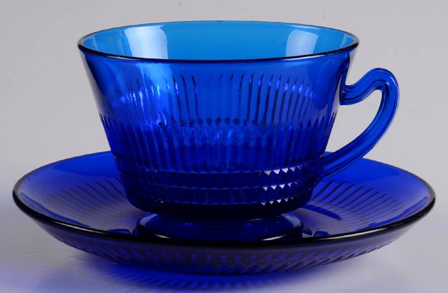 Lincoln Inn Cobalt Cup & Saucer Set by Fenton-1