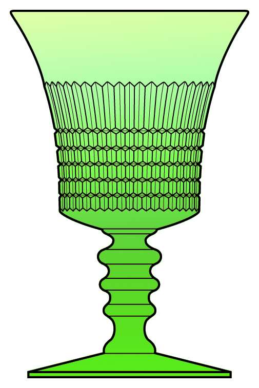 Lincoln Inn Green (Opalescent) Water Goblet by Fenton-1