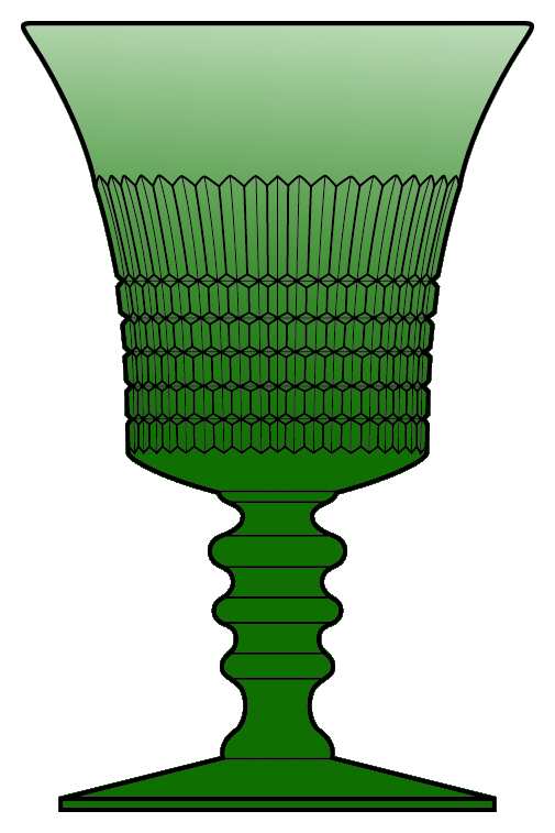 Lincoln Inn Green Water Goblet by Fenton-1