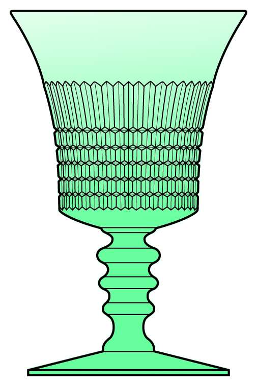 Lincoln Inn Jade Water Goblet by Fenton-1
