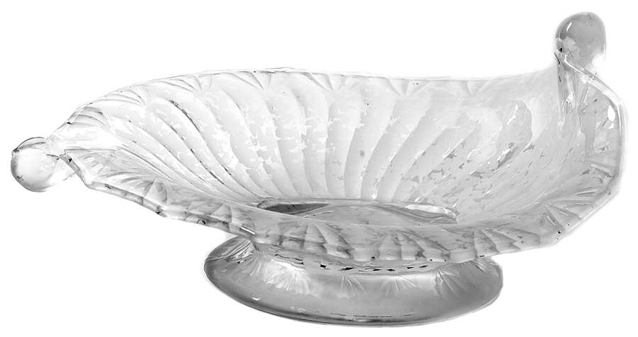 Ming Crystal (Satin) 10" Oval Bowl by Fenton-1