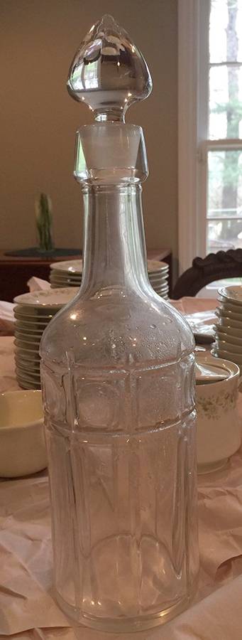 Plymouth Clear Bar Bottle & Lid by Fenton-1