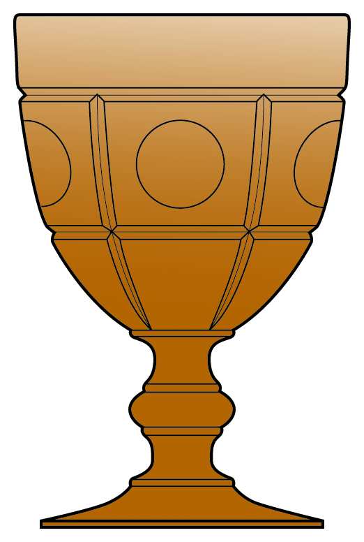 Plymouth Amber Water Goblet by Fenton-1