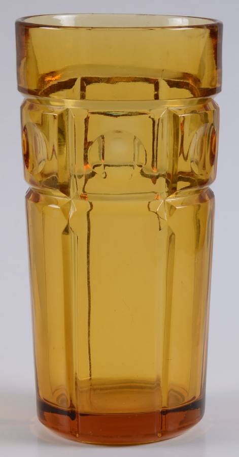 Plymouth Amber 9 Oz Flat Tumbler by Fenton-1