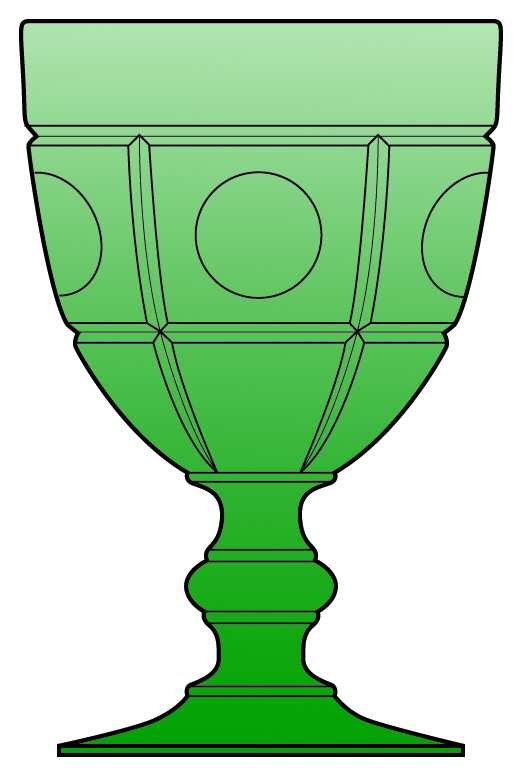 Plymouth Green (Stiegel) Water Goblet by Fenton-1