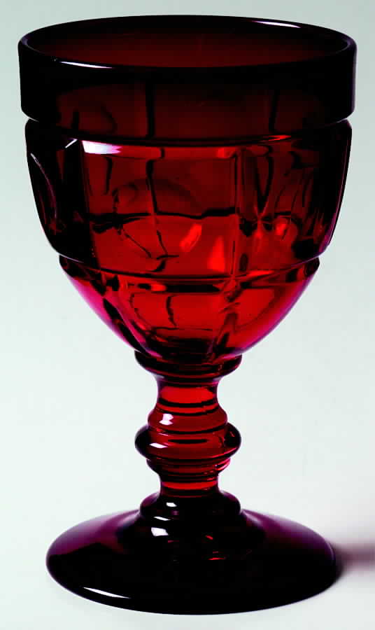 Plymouth Ruby Water Goblet by Fenton-1