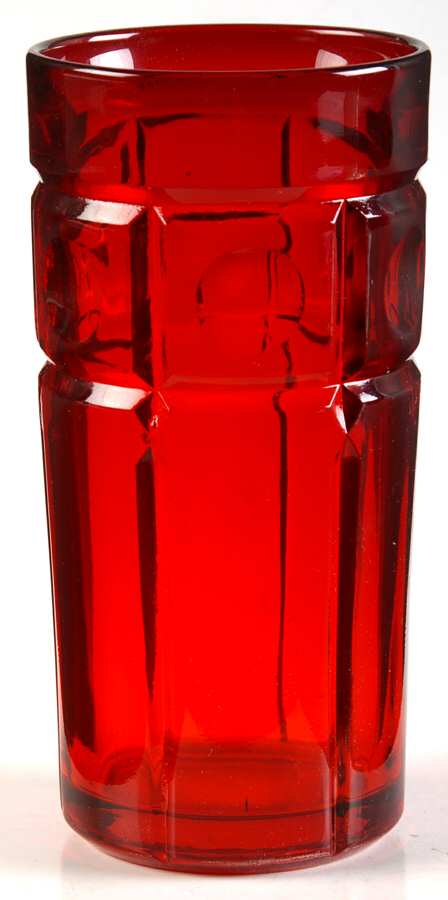 Plymouth Ruby Highball Glass by Fenton-1