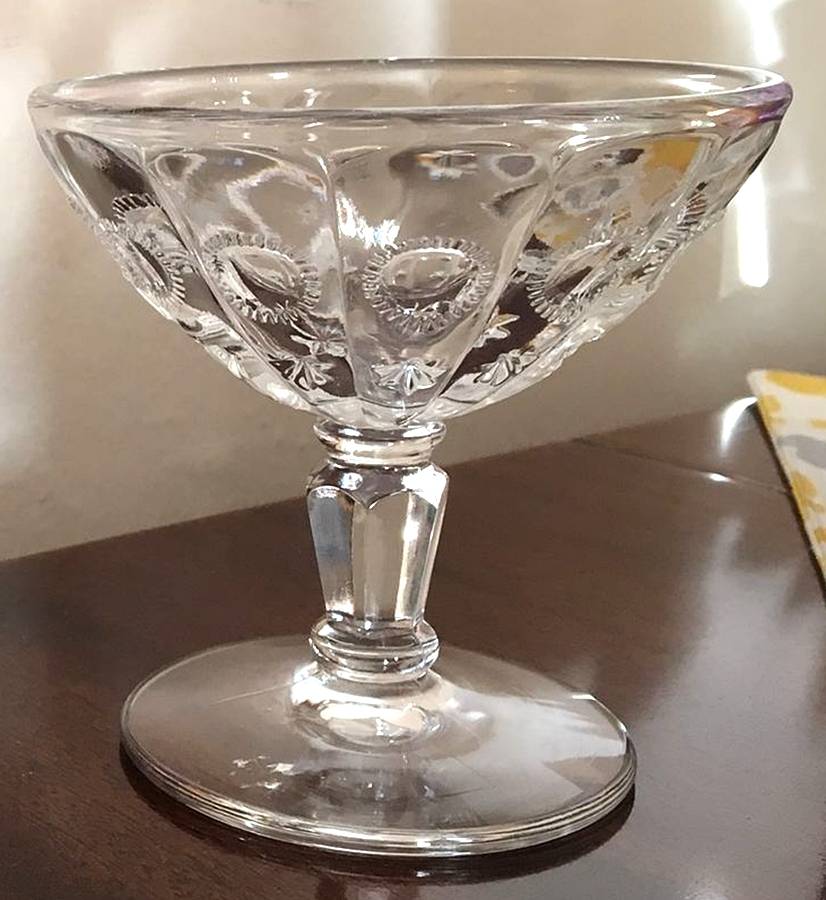 Priscilla Clear Champagne/Tall Sherbet by Fenton-1