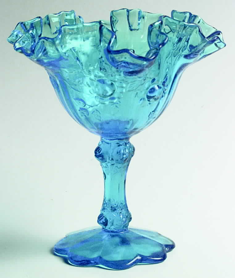 Rose Blue Small Comport by Fenton-1