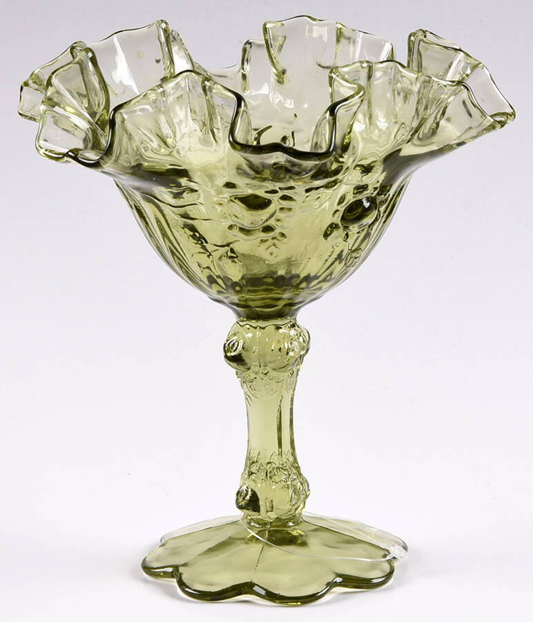 Rose Green Small Comport by Fenton-1