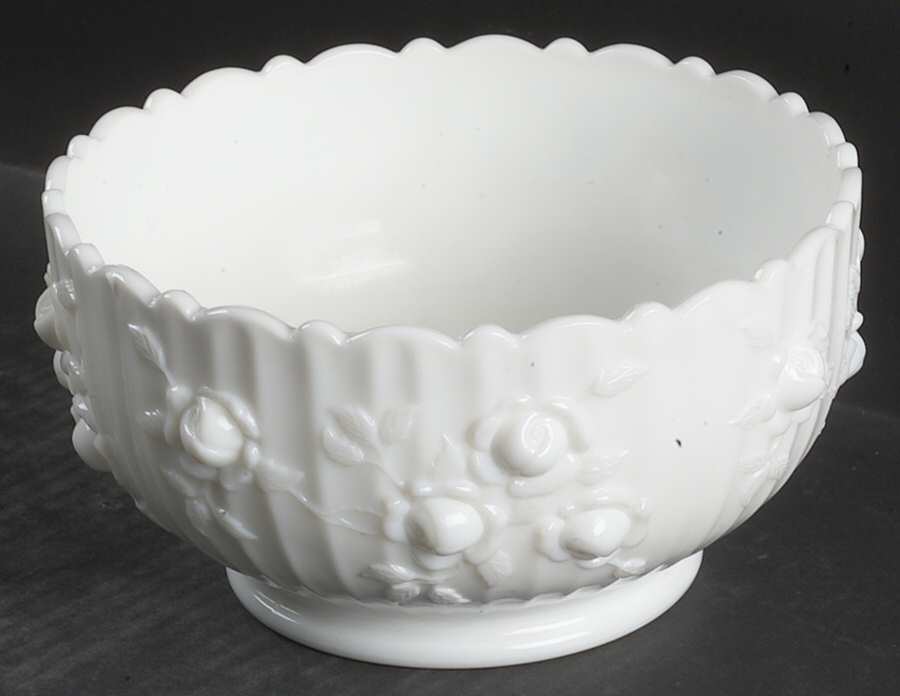 Rose Milk Glass 7" Round Bowl by Fenton-1