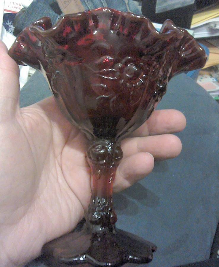 Rose Ruby Small Comport by Fenton-1