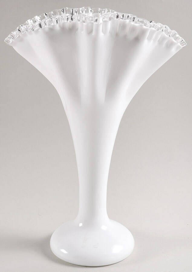 Silver Crest 12" Flower Vase by Fenton-1