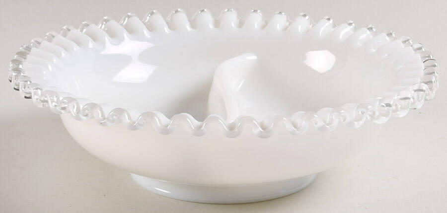 Silver Crest 9" Round 2 Part Relish by Fenton-1