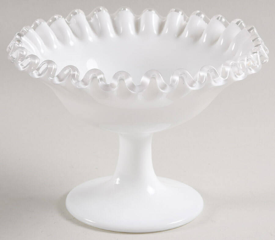 Silver Crest Footed Open Nut Dish by Fenton-1