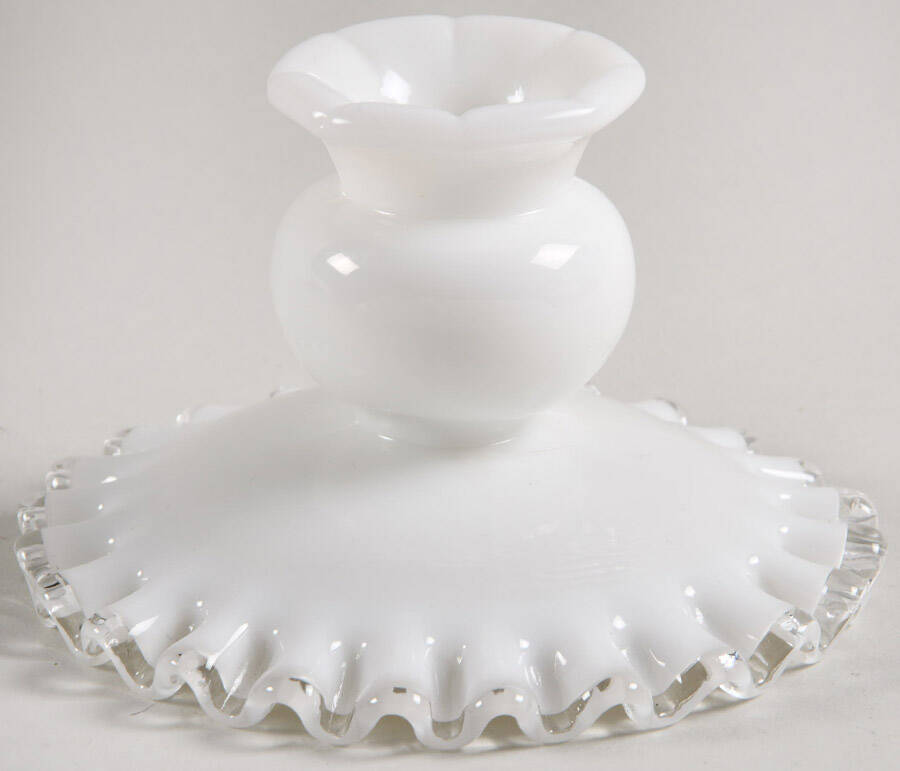 Silver Crest 3" Single Light Candlestick by Fenton-1