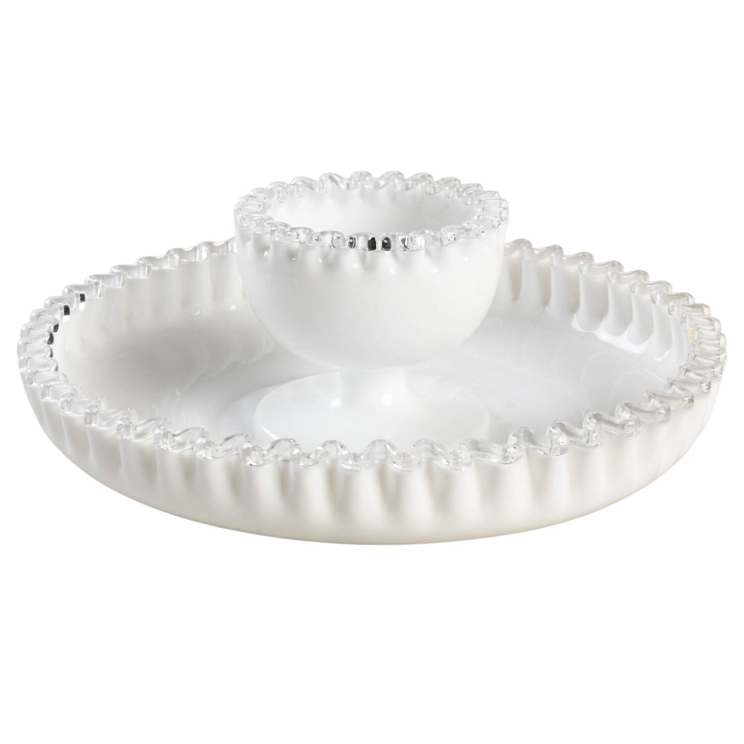 Silver Crest Chip & Dip Set by Fenton-1