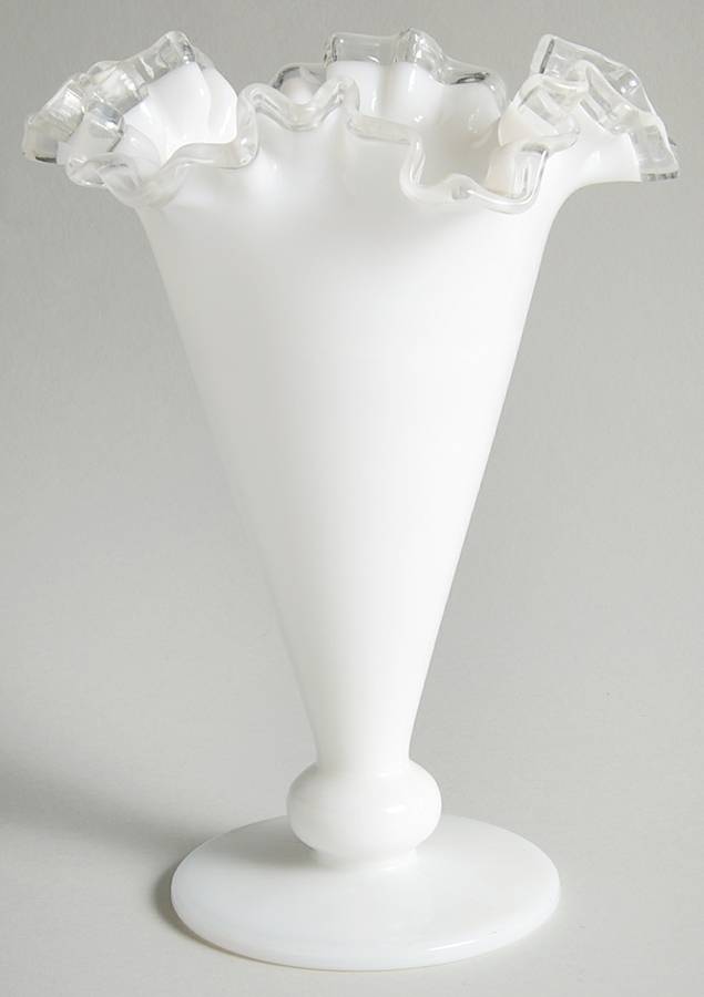 Silver Crest 8" Footed Flared Vase by Fenton-1