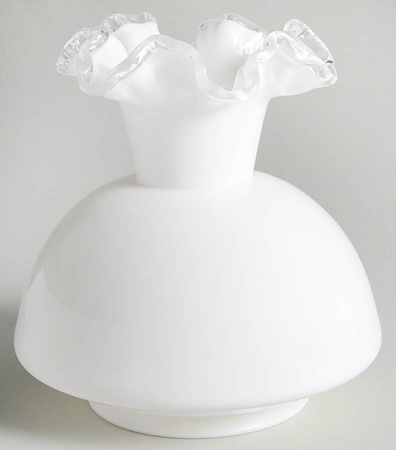 Silver Crest 8" Footed Double Crimped Vase by Fenton-1