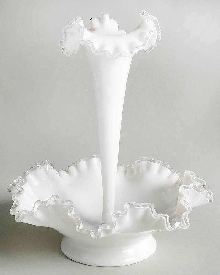 Silver Crest (2 Piece) Epergne Set by Fenton-1