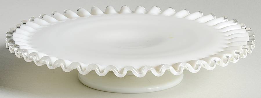 Silver Crest Footed Cake Plate by Fenton-1