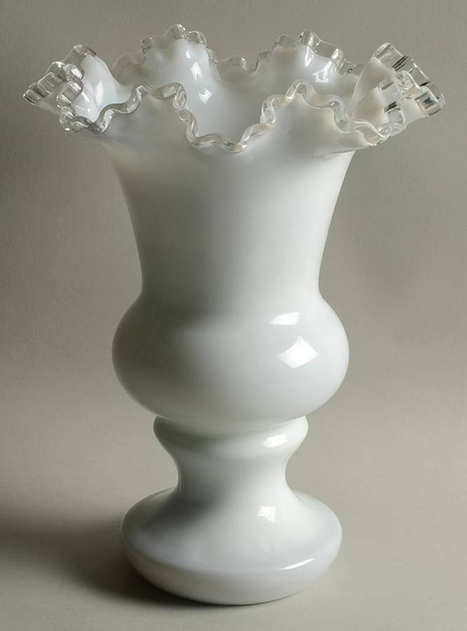 Silver Crest 11" Flower Vase by Fenton-1