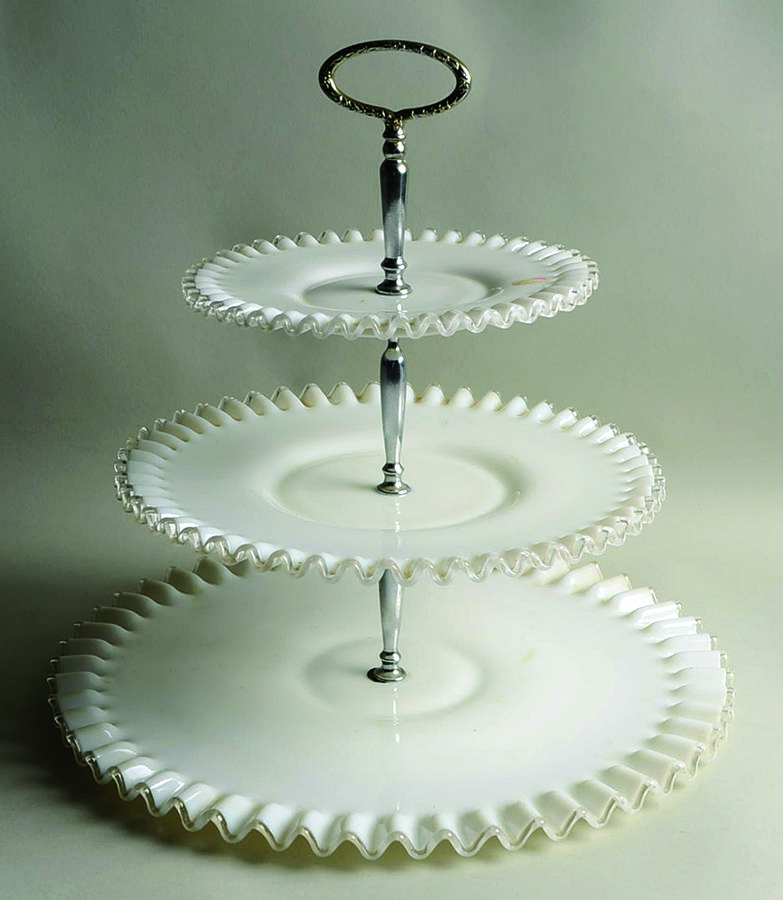 Silver Crest 3 Tier Tidbit by Fenton-1