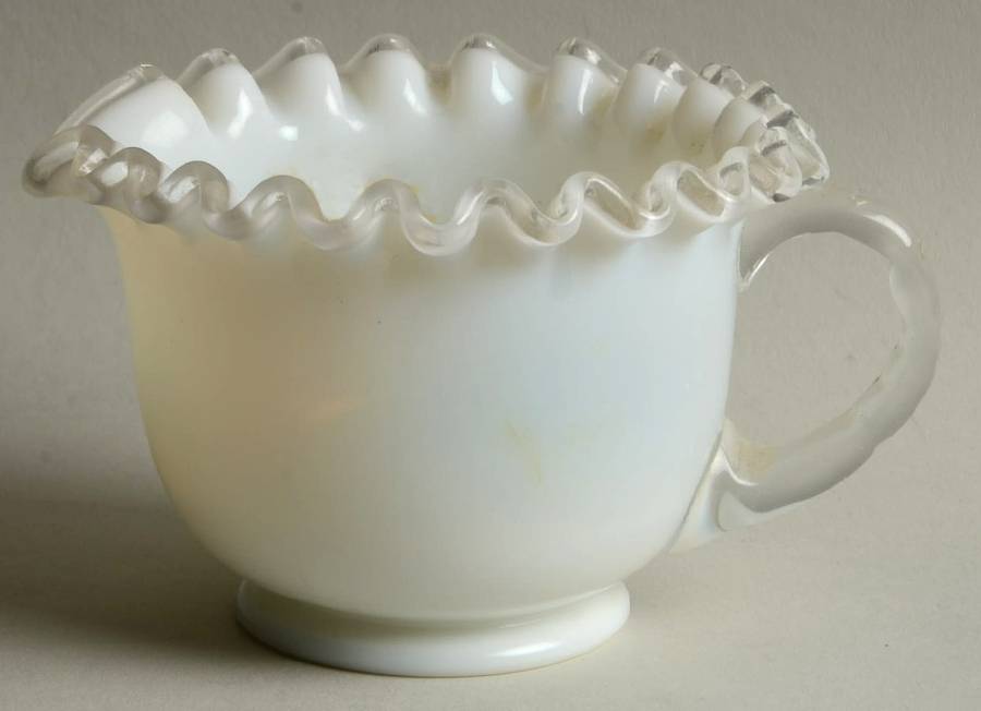 Silver Crest Footed Creamer by Fenton-1