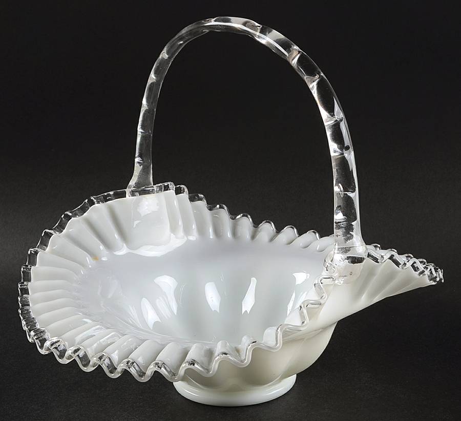 Silver Crest #201 Crests 10" Basket by Fenton-1