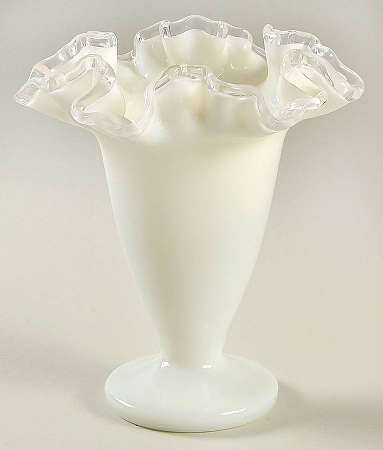 Silver Crest 6" Triangular Vase by Fenton-1