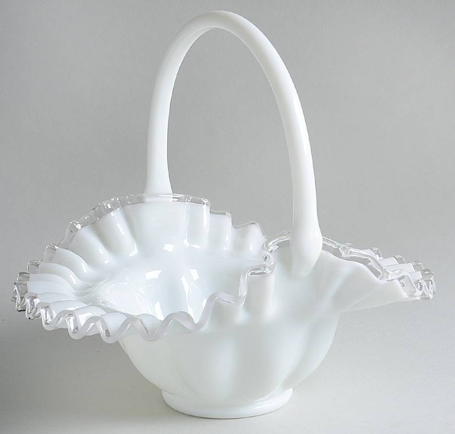 Silver Crest #192 Melon 9" Basket by Fenton-1