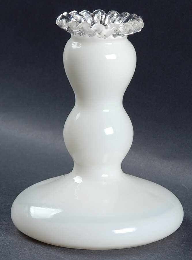Silver Crest 4" Single Light Candlestick by Fenton-1