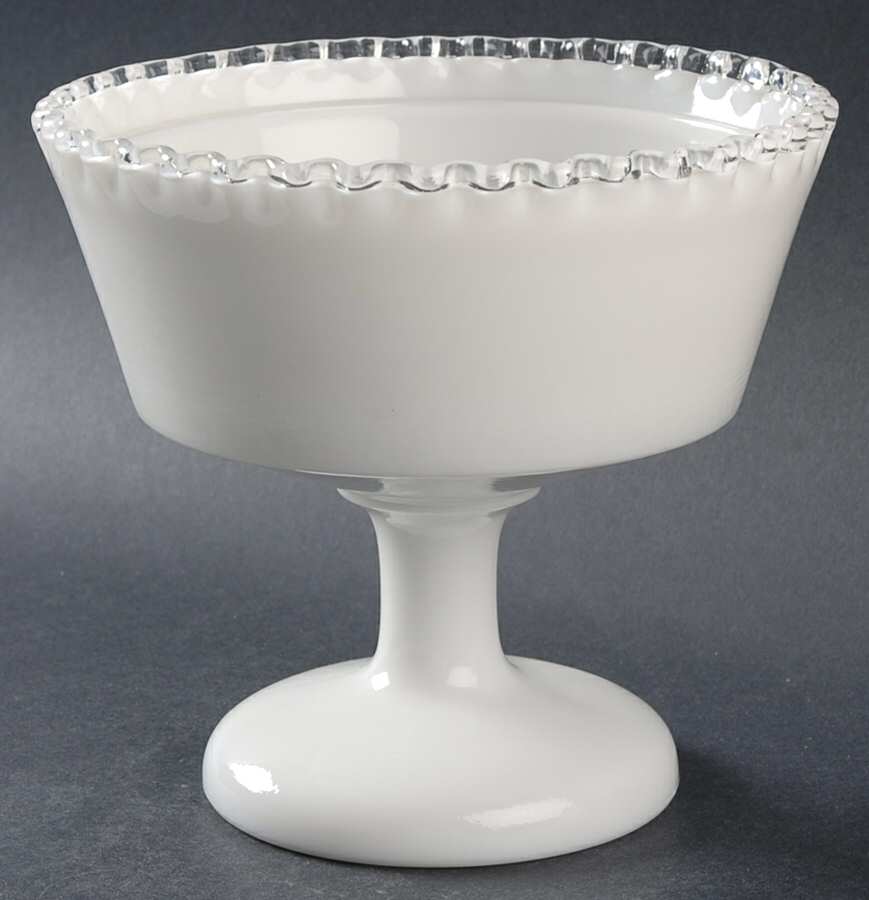 Silver Crest Footed Candy Dish No Lid by Fenton-1