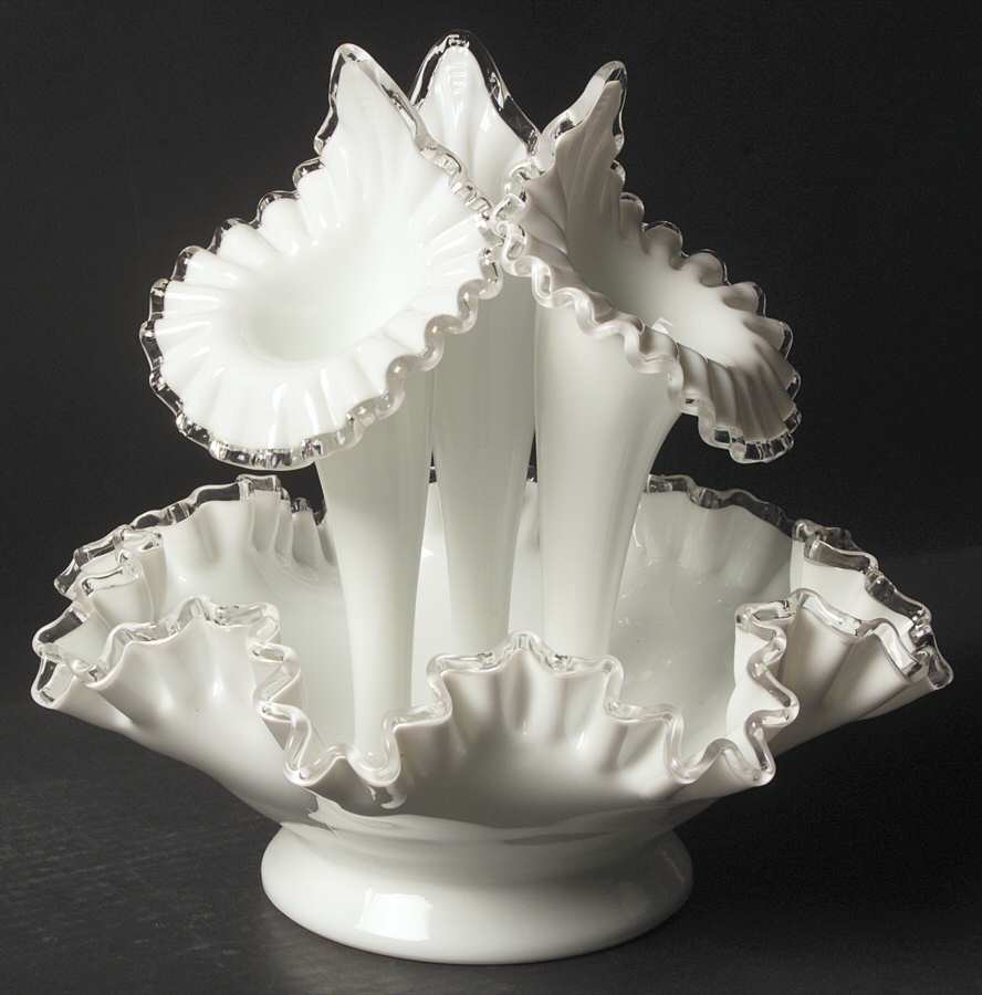 Silver Crest #7308 4 Piece Epergne Set by Fenton-1