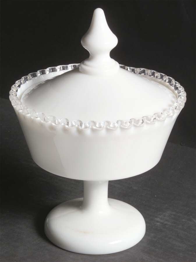 Silver Crest Footed Candy Dish & Lid by Fenton-1