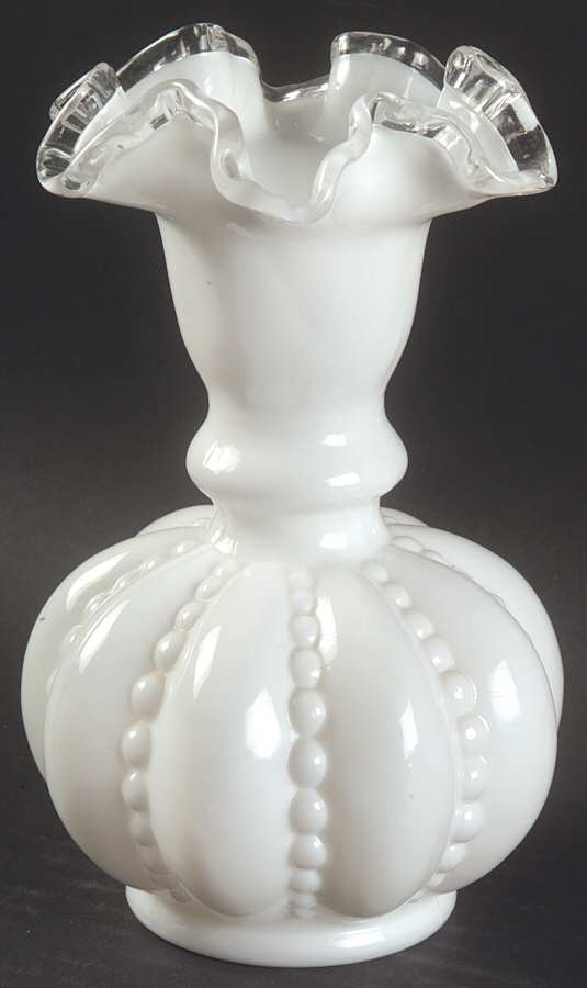 Silver Crest 6" Crimped Tulip Vase by Fenton-1