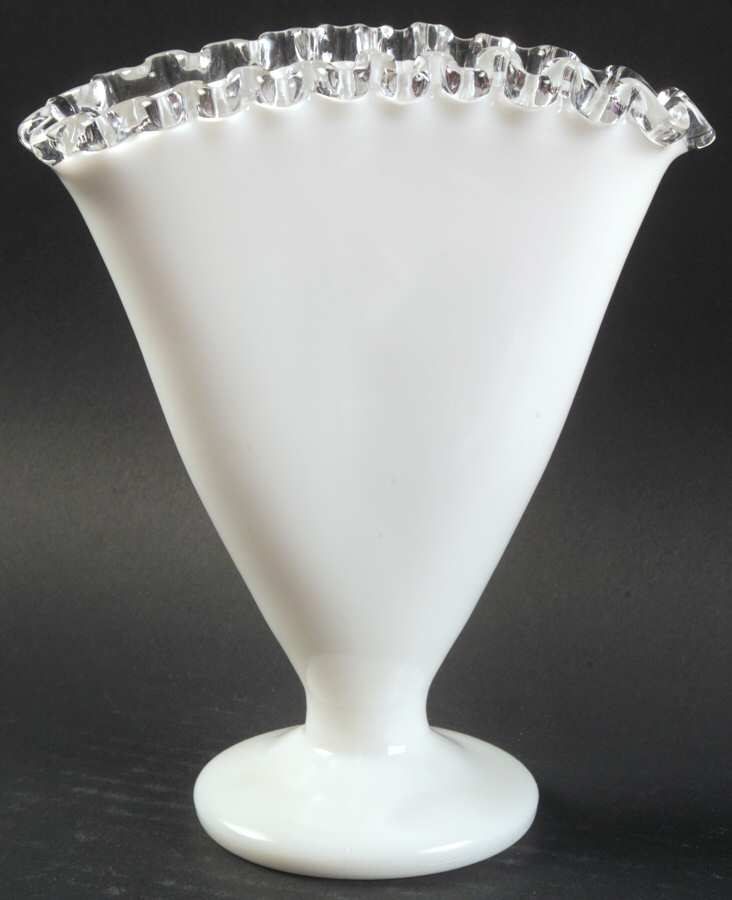 Silver Crest 6" Fan Vase by Fenton-1