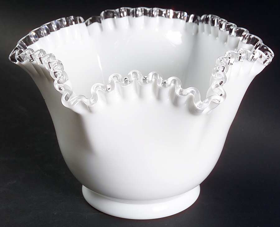 Silver Crest 8" Round Crimped Bowl by Fenton-1