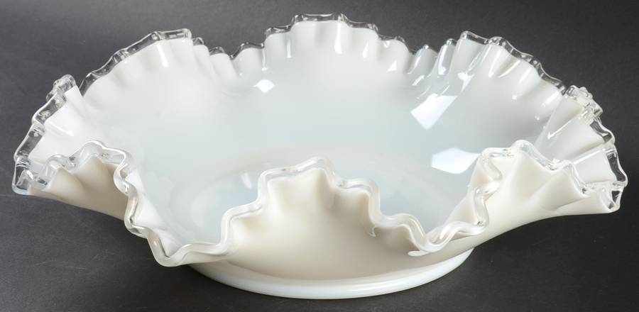 Silver Crest 11" Round Double Crimped Bowl by Fenton-1