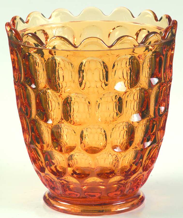 Thumbprint Colonial Amber Sugar Bowl W/Lip No Lid by Fenton-1
