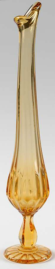 Thumbprint Colonial Amber 11"-14" Small Swung Vase by Fenton-1