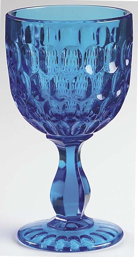 Thumbprint Colonial Blue Chalice by Fenton-1