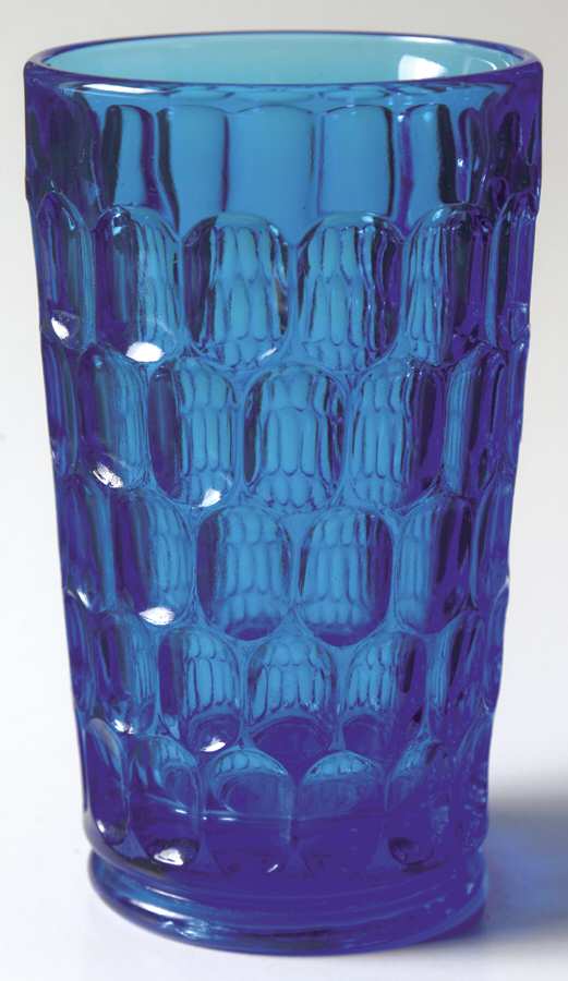 Thumbprint Colonial Blue 12 Oz Flat Tumbler by Fenton-1