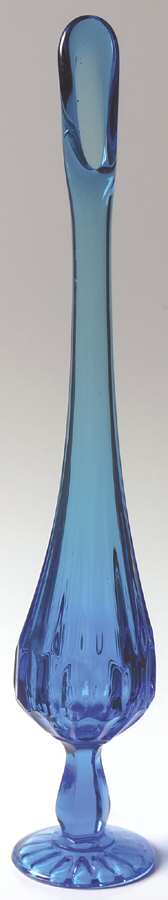 Thumbprint Colonial Blue 11"-14" Small Swung Vase by Fenton-1
